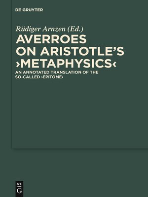 cover image of On Aristotle's "Metaphysics"